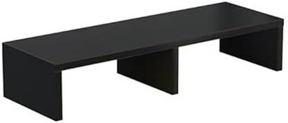 Flux Flux Space-Saving Solution: Black Monitor Stand with Storage Compartment Engineered Wood Multipurpose Table