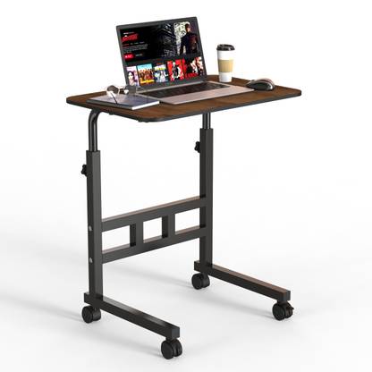 ELV DIRECT Multipurpose Movable Table with Adjustable Height Metal Study Table