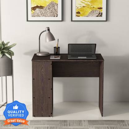 A GLOBIA CREATIONS Iris Study Table In Wenge Color Engineered Wood Study Table