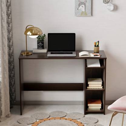 FURNEASER Dettlet Computer Table with Storage, Gaming Laptop Table, WFH Desk, Engineered Wood Office Table