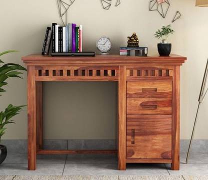 UNITEK FURNITURE Sheesham Computer Desk for Home Office Writing Laptop Table Solid Wood Study Table