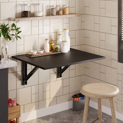 ASCOM Wood Wall Mounted Foldable Table | Space-Saving Wall Desk for Home & Office Use Engineered Wood Study Table
