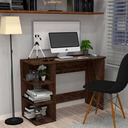 SPECIALITY PANELS Corner rounded Top with 3 Tier Side Storage & Termites resistance Engineered Wood Study Table