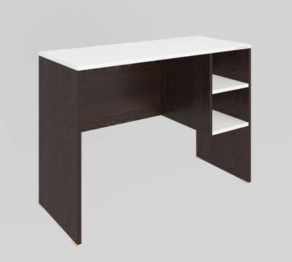 Captiver Engineered Wood Study Office Table 2 Box Shelf 100X42 cm White Wenge Engineered Wood Study Table