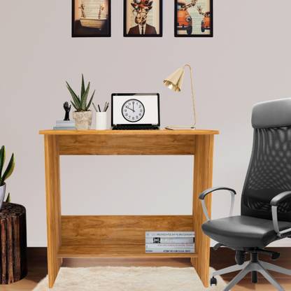 SPECIALITY PANELS Front Corner rounded Top, One Tier Shelve & Termites resistance Engineered Wood Office Table