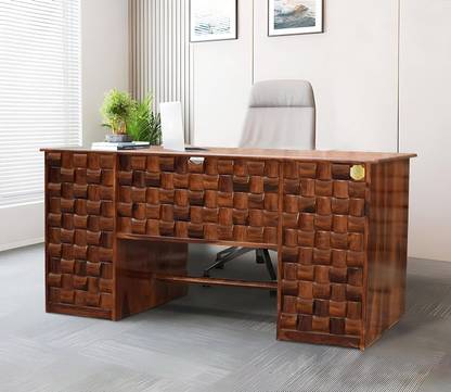 WoodenPoint study table computer desk office desk office table computer table sheesham wood Solid Wood Study Table