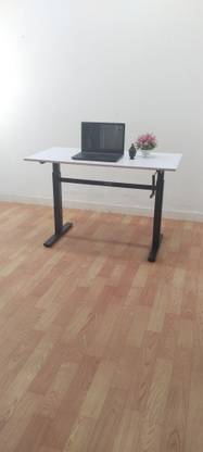 Kuffalo Manual Height Adjustable Desk with 2 Stage. Engineered Wood Multipurpose Table