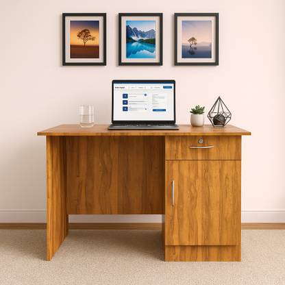 NITYAM Premium Quality Study Table| Desk Table| Computer Table For Storage With Drawer Engineered Wood Study Table