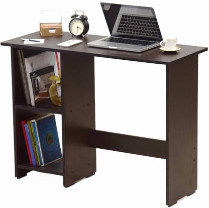 woodcom Multipupose Study and Computer Table Desk with Storage Shelves Engineered Wood Study Table