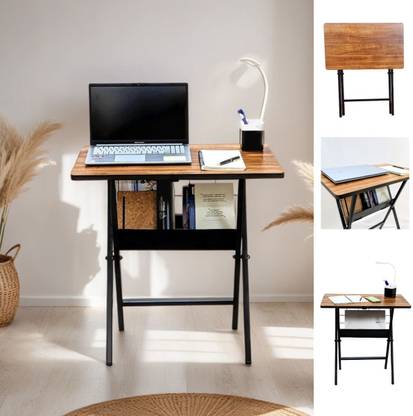 Srikrishna Folding Laptop Table Engineered Wood Office Table