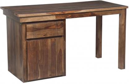 INDIKASA Justin Study Table Walnut Finish Engineered Wood Study Table
