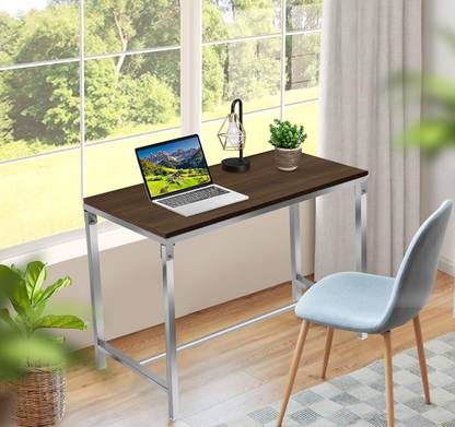 Tablewala Brown Foldable Table Engineered Wood Office Table