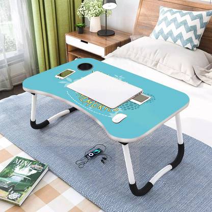 KAIZONE Study Table for Students Study Foldable Table Portable & Lightweight Wood Portable Laptop Table