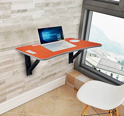 URBANE CHIC Wall mounted folding Study/Home table- 60 X 40 CM Pre-assembled Multipurpose Solid Wood Office Table