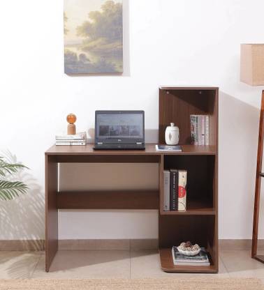 Mintwud from Pepperfry Wooden Nara Comupter Table/Wooden Study Table With Shelf Storage For Home Engineered Wood Study Table