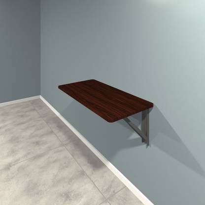 Pridiyos Folding_Table_16""x32""_Dark_Wooden Engineered Wood Study Table