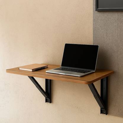 InfiniteEshop Wall Mounted Folding Study Table for Laptop & Work from Home Solid Wood Multipurpose Table