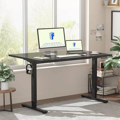FLEXISPOT Adjustable Desk 120x75CM | Anti-Collision Detection | Engineered Wood Office Table