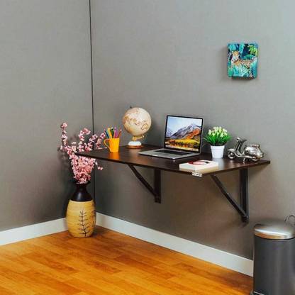 Shriyagic Magic Folding Wall Mounted Study Table,Office Table,Laptop Table (16x24 Inch) Solid Wood Study Table