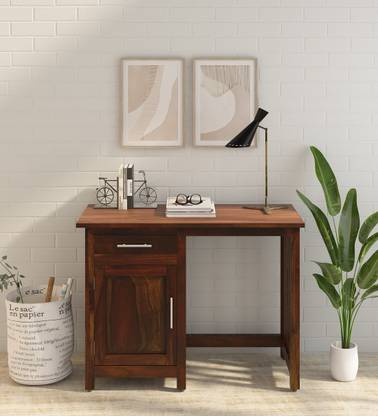 Allie Wood Abbey Sheesham ( Rosewood) 1 Drawer And 1 Self Solid Wood Study Table