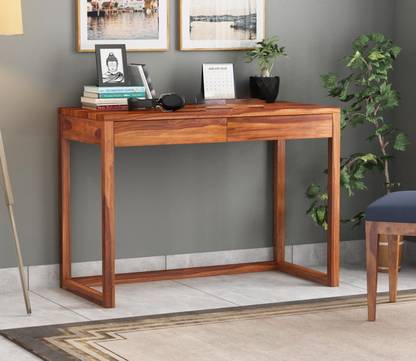 AMBICA WOODMART study table with storage, computer desk, wooden computer table, computer table Solid Wood Study Table