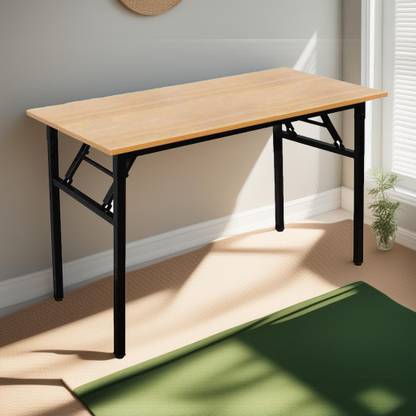 spacepanda Fusion 4 x 2.5 Ft Multi-Purpose Folding Ply Laminated Top Table with Metal Frame Base for Computer, Banquet, Office, Home Engineered Wood Study Table