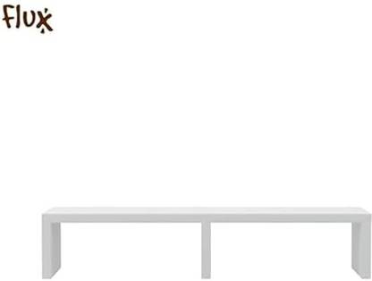 Flux Flux Space-Saving Solution: White Monitor Stand with Storage Compartment Engineered Wood Multipurpose Table