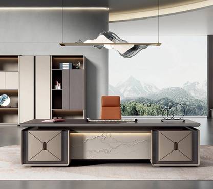 ardasinterior Executive Table L Shape Modern CEO Office Desk Boss Luxurious Office Desk Solid Wood Multipurpose Table