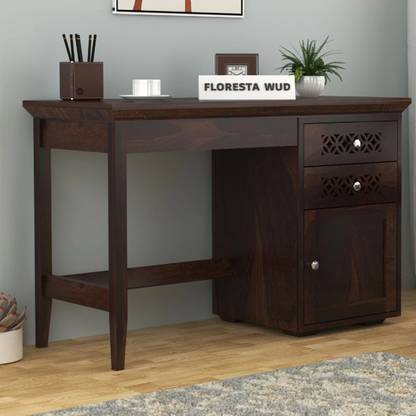 Floresta Wud COMFY Solid Sheesham Wood Only Study Table With Multiple Storage For Study Room| Solid Wood Study Table
