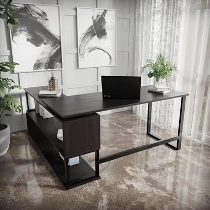 krayog UrbanEdge L-Desk Series (L - 150CM, B - 120CM, H - 75CM) Engineered Wood Multipurpose Table