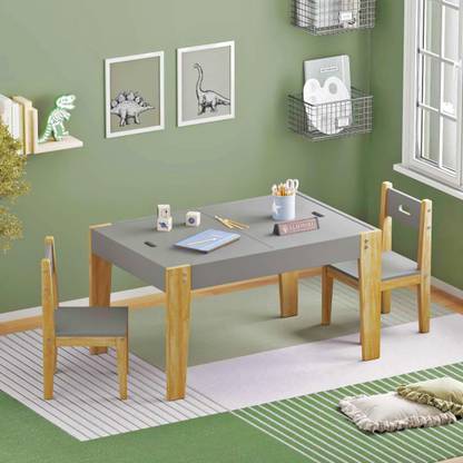 ELMSPIRE Kids Play/Study Table with Chairs Engineered Wood Multipurpose Table