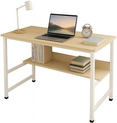 House Of Akasha Study Table with Shelf Computer Workstation Desk with Shelf Gaming Concept Desk Engineered Wood Multipurpose Table