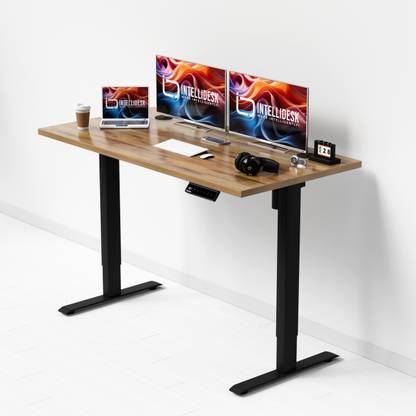 Intellidesk Eco Electric Height Adjustable Desk | 80KG Weight Capacity | Engineered Wood Study Table