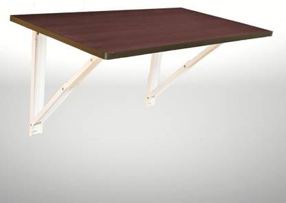 SPECIALITY PANELS Real Texture Dark Wenge Finish Queen Size Wall Mounted Folding Multipurpose Desk Engineered Wood Study Table