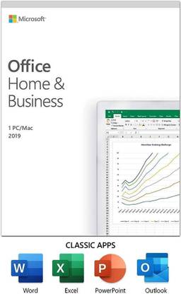 MICROSOFT Home & Business 2019 (Lifetime Validity) Activation Key Card, for 1 PC /Mac