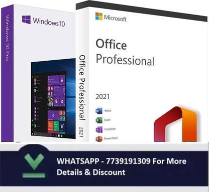 MICROSOFT Office Professional Plus 2021 & Windows 10 Pro (1 User/PC, Lifetime Validity)