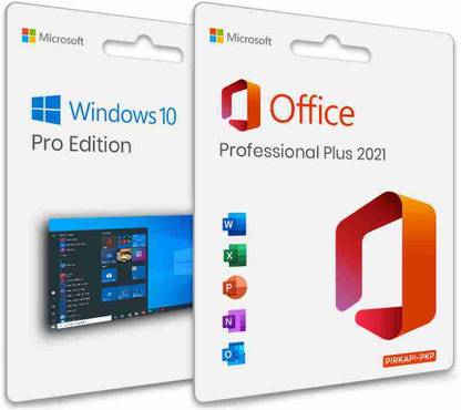 MICROSOFT Windows 10 Pro & Office Professional Plus 2021 (1 PC, Lifetime Validity)