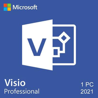 MICROSOFT Visio Professional 2021 Windows PC (1 User, Lifetime) Activation Key