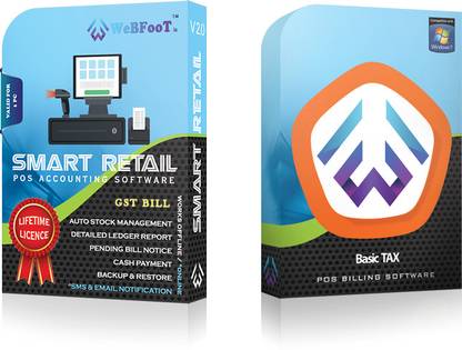 WeBFooT *Basic TAX*~ GST & NON GST PoS, Billing, Accounting & Stock Software (NO CD)