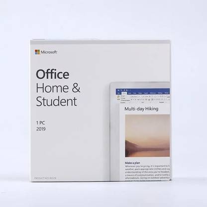 MICROSOFT OFFICE HOME AND STUDENT 2019 DVD PACK TRANSFERABLE LIFETIME VALIDITY