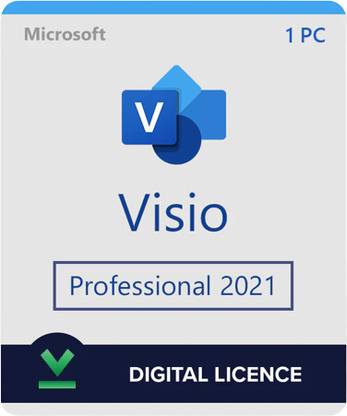 MICROSOFT Visio Professional 2021 for Windows PC (1 User, Lifetime Validity License)
