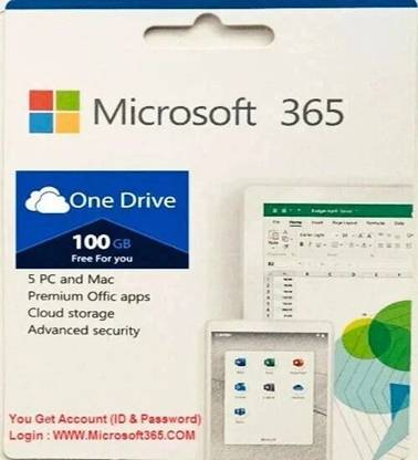 MICROSOFT Office 365 5 User & 100 GB Storage ( PC-MAC-ANDROID-IOS-IPAD )
