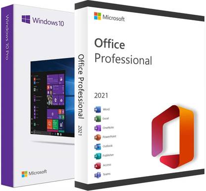 MICROSOFT Office Professional Plus 2021 & Windows 10 Pro (1 User/PC, Lifetime Validity)