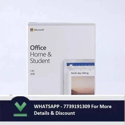 MICROSOFT Office Home & Student 2019 for Windows (1 User, Lifetime) One Time Purchase