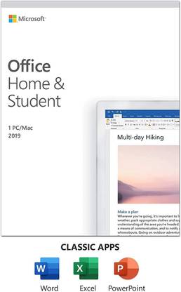MICROSOFT Office Home & Student 2019 - One Time Purchase (1 User/PC, Lifetime Validity)