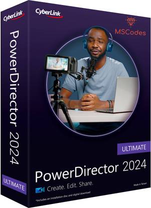 MSCodes CyberLink PowerDirector Ultimate 2024 | Video Editing Software| Lifetime
