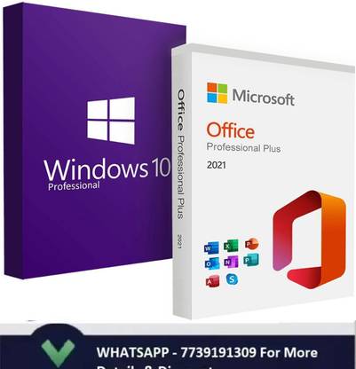 MICROSOFT Windows 10 Pro & Office Professional Plus 2021 (1 User/PC, Lifetime Validity)