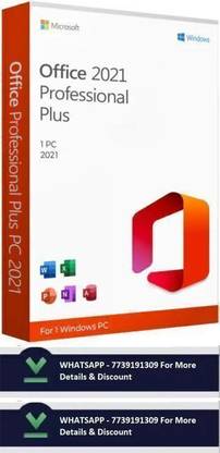 MICROSOFT Office Pro Plus 2021 (1 User/PC, Lifetime Validity) Activation Key Card