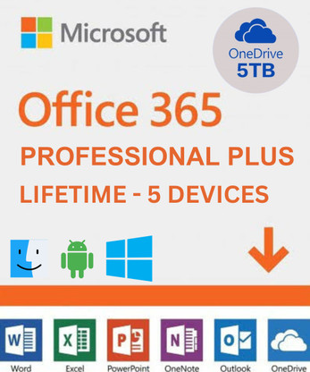 Microsoft 365 Professional – Lifetime Lizenz Für 5 PCs Oder Macs Inklusive USB-Stick