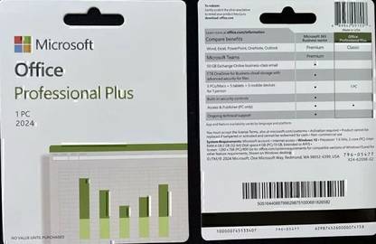 MICROSOFT OFFICE LTSC PROFESSIONAL PLUS 2024 (LIFETIME, 1 PC) ACTIVATION KEY CARD